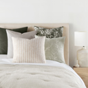  2-Pack Cotton Slub Decor Throw Pillows Solids Olive & Natural