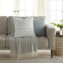 2-Pack Cotton Slub Decor Throw Pillows - Antique Floral Arctic