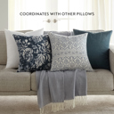 Antique Floral Navy 2-Pack Cotton Slub Decor Throw Pillows - Antique Floral Navy