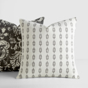 Distressed Floral Charcoal 2-Pack Cotton Slub Decor Throw Pillows - Distressed Floral Charcoal