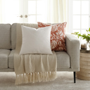  2-Pack Cotton Slub Decor Throw Pillows - Distressed Floral Rose