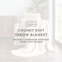  Throw Blanket Chunky Hand-Knit Oversized