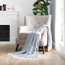  Throw Blanket Herringbone with Fringed Edges