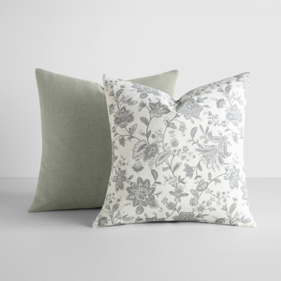 2-Pack Cotton Slub Decor Throw Pillows - Jacobean Gray