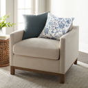 Jacobean Navy 2-Pack Cotton Slub Decor Throw Pillows - Jacobean Navy