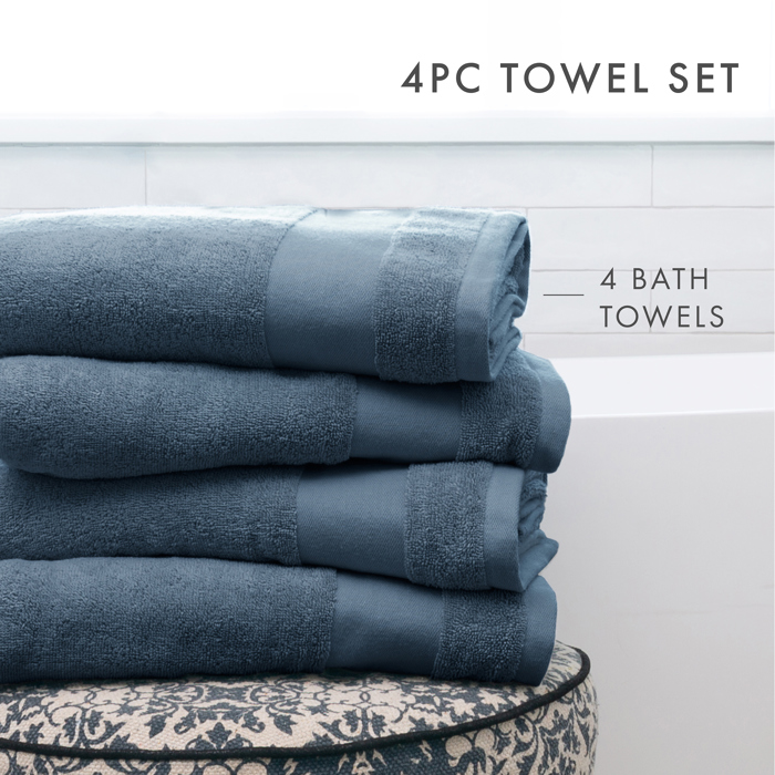Hotel-Quality Bath, Hand and Wash Towel Sets - 100% Ring Spun Cotton, Ultra Plush, Absorbent