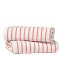 Coral 2-piece Cabana Stripe Beach Pool Towels - 100% Ring Spun Cotton, Ultra Soft, Plush and highly Absorbent, 30 x 70