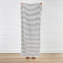 Gray 2-piece Cabana Stripe Beach Pool Towels - 100% Ring Spun Cotton, Ultra Soft, Plush and highly Absorbent, 30 x 70