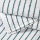 Light Blue 2-piece Cabana Stripe Beach Pool Towels - 100% Ring Spun Cotton, Ultra Soft, Plush and highly Absorbent, 30 x 70