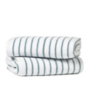 Light Blue 2-piece Cabana Stripe Beach Pool Towels - 100% Ring Spun Cotton, Ultra Soft, Plush and highly Absorbent, 30 x 70