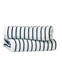 Navy 2-piece Cabana Stripe Beach Pool Towels - 100% Ring Spun Cotton, Ultra Soft, Plush and highly Absorbent, 30 x 70