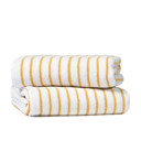 Yellow 2-piece Cabana Stripe Beach Pool Towels - 100% Ring Spun Cotton, Ultra Soft, Plush and highly Absorbent, 30 x 70