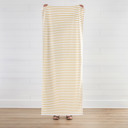 Yellow 2-piece Cabana Stripe Beach Pool Towels - 100% Ring Spun Cotton, Ultra Soft, Plush and highly Absorbent, 30 x 70