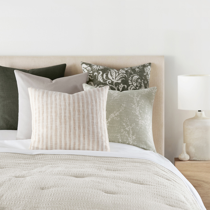 2-Pack Cotton Slub Decor Throw Pillows - Willow Green
