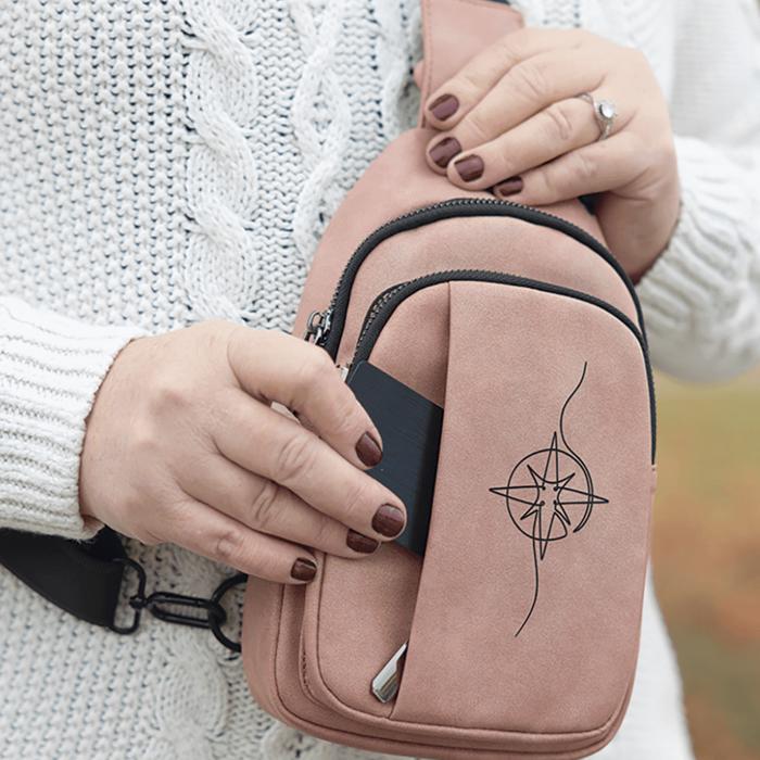 Custom Personalized Crossbody Bag – Creekside Collection with Adjustable Strap & Multiple Pockets