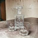  Custom Whiskey Decanter Set | Includes 2 Engraved Glasses