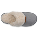  Gaahuu womens polysuede faux shearling lined memory foam scuff slipper