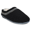 black tape trimmed berber L Gaahuu Womens Memory Foam Clog Slippers