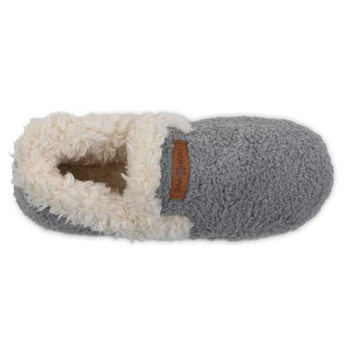 Gaahuu womens cozee fleece faux shearling collared memory foam slipper boot