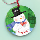  Magical Snowman Personalized Ornament