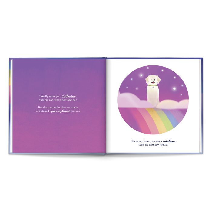 Rainbow Bridge Personalized Dog Book