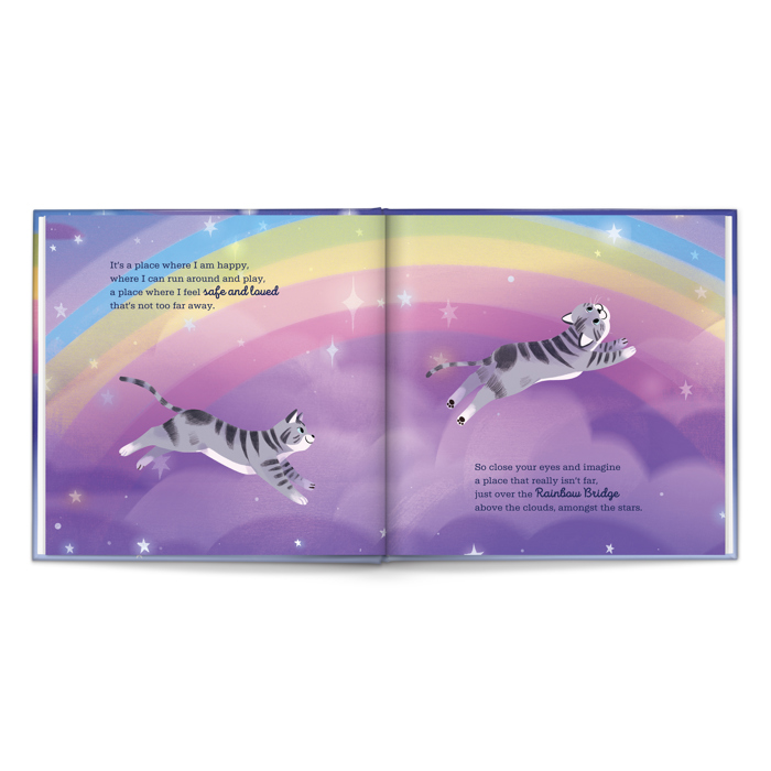 Rainbow Bridge Personalized Cat Book