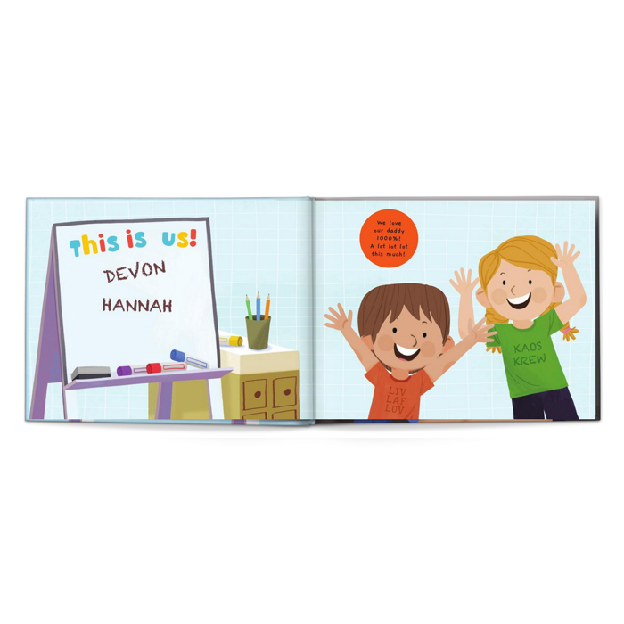 Reasons Why We Love Daddy Personalized Book - Two Children