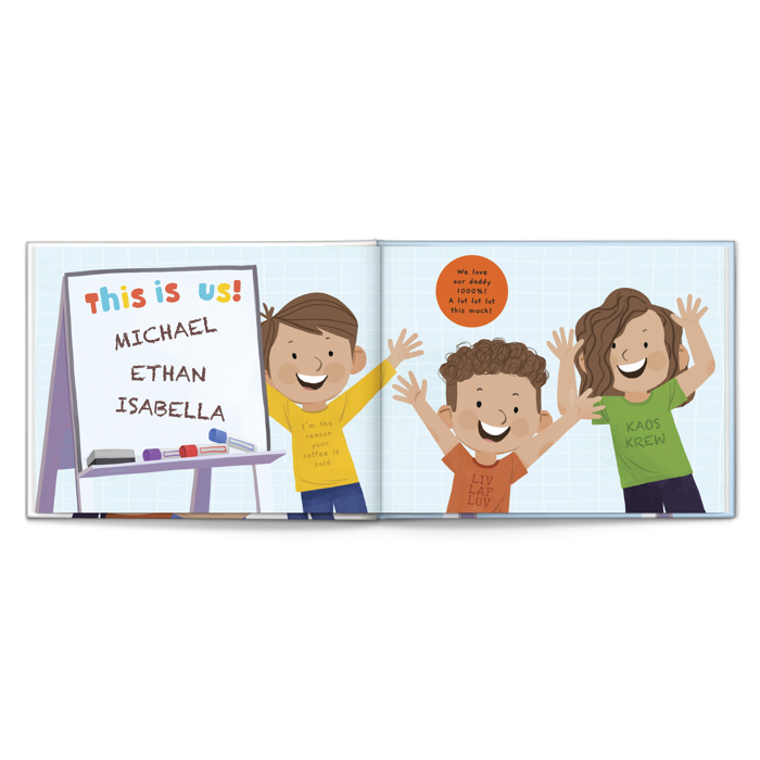 Reasons Why We Love Daddy Personalized Book - Three Children