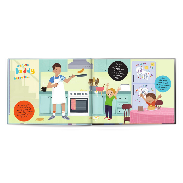 Reasons Why We Love Daddy Personalized Book - Two Children