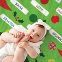  Very Merry Family Tree Personalized Blanket – Sherpa