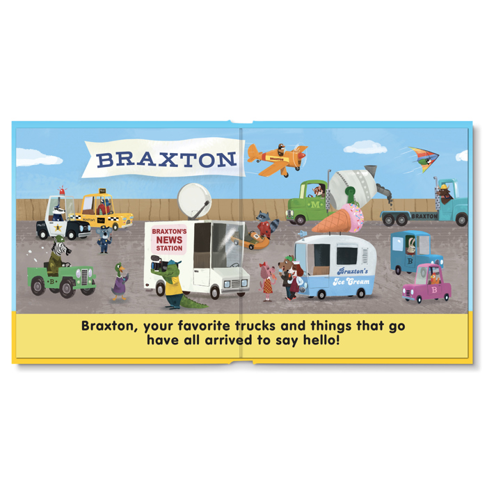 My Big Truck, Little Truck Personalized Board Book