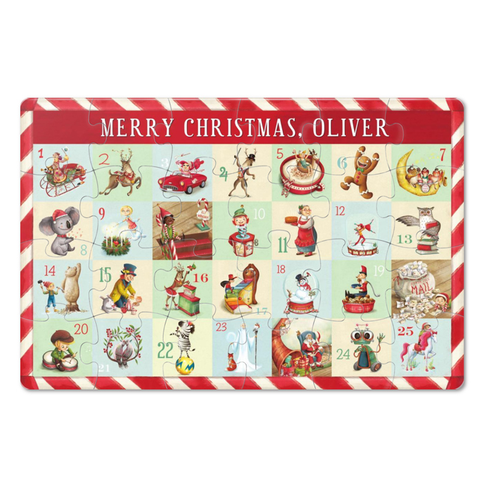 Countdown to Christmas Personalized Puzzle - 24 Pieces 