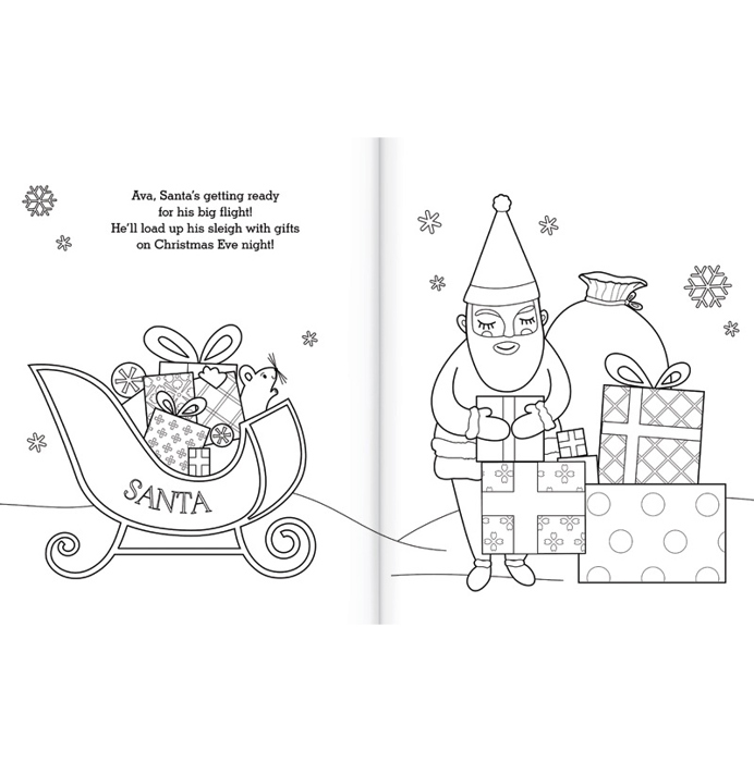 My Very Merry Christmas Personalized Color Book and Sticker Gift Set