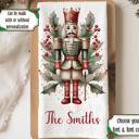  Personalized Nutcracker Waffle Weave Towel, Christmas Holiday Kitchen Hand Towel, Christmas Gift