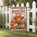  Happy Fall Y'All Garden Flag, 12x18 Double Sided Flag: Front Yard Decor
