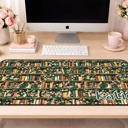  Personalized Green Bookshelf Desk Mat