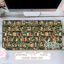  Personalized Green Bookshelf Desk Mat