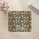 7.9"x9.4" Personalized Green Highland Cow Desk Mat