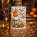  Hello There Pumpkin Garden Flag, 12x18 Double Sided Flag: Front Yard Decor