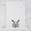 Goldendoodle Reindeer Antler Red Nose Dog  Breed Tea Towel - 50+ Breeds
