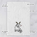 Long Hair Dachshund Reindeer Antler Red Nose Dog  Breed Tea Towel - 50+ Breeds