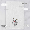 Golden Retriever Reindeer Antler Red Nose Dog  Breed Tea Towel - 50+ Breeds