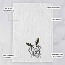German Wirehaired Pointer Reindeer Antler Red Nose Dog  Breed Tea Towel - 50+ Breeds