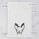 Chihuahua Reindeer Antler Red Nose Dog  Breed Tea Towel - 50+ Breeds