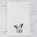 French Bulldog Reindeer Antler Red Nose Dog  Breed Tea Towel - 50+ Breeds