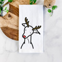 Italian Greyhound Reindeer Antler Red Nose Dog  Breed Tea Towel - 50+ Breeds