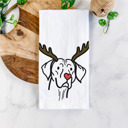 Vizsla Reindeer Antler Red Nose Dog  Breed Tea Towel - 50+ Breeds