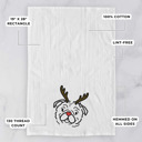 Pug Reindeer Antler Red Nose Dog  Breed Tea Towel - 50+ Breeds