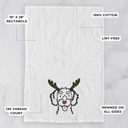 Schnoodle Reindeer Antler Red Nose Dog  Breed Tea Towel - 50+ Breeds