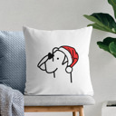 Boxer Doodled Santa Hat Dog Breed Throw Pillow Cover -50+ Breeds